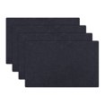 thumbnail image 1 of Unique Bargains 4 Pcs Rectangular Solid Color Flax Placemat 17.72"x11.81" Black, 1 of 5