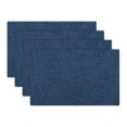 thumbnail image 1 of Unique Bargains 4 Pcs Rectangular Solid Color Flax Placemat 17.72"x11.81" Blue, 1 of 5