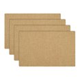thumbnail image 1 of Unique Bargains 4 Pcs Rectangular Solid Color Flax Placemat 17.72"x11.81" Gold Tone Yellow, 1 of 3