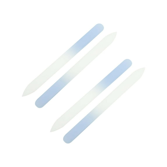 Unique Bargains 4 Pcs Round Head Glass Multifunctional Nail File Manicure Tool Light Blue