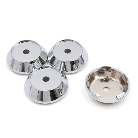 Unique Bargains 4 Pcs Silver Tone Chrome 65mm Dia 5 Lugs Car Wheel Rims Center Cap Hub Cover