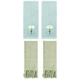 thumbnail image 1 of Unique Bargains 4 Pcs Soft Bath Towel Set Green/Blue 14" x 30"/13" x 30", 1 of 5