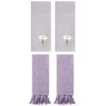 thumbnail image 1 of Unique Bargains 4 Pcs Soft Bath Towel Set Purple/Grey 14" x 30"/13" x 30", 1 of 5