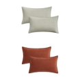 thumbnail image 1 of Unique Bargains 4 Pcs Soft Chenille Pillow Covers 12" x 20" Beige/Sienna Color, 1 of 7