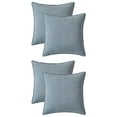 thumbnail image 1 of Unique Bargains 4 Pcs Soft Chenille Pillow Covers Blue 16" x 16"/18" x 18", 1 of 7