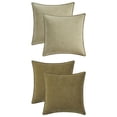 thumbnail image 1 of Unique Bargains 4 Pcs Soft Chenille Pillow Covers Light Green/Green, 1 of 7