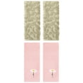 thumbnail image 1 of Unique Bargains 4 Pcs Soft Cotton Hand Towels Pink/Khaki 13" x 30"/14" x 30", 1 of 5