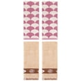 thumbnail image 1 of Unique Bargains 4 Pcs Soft Geometric and Leaves Hand Towel Set 13" x 29" Pink/Brown, 1 of 5
