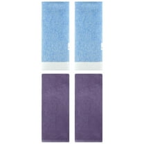 Unique Bargains 4 Pcs Soft Hand Towel Set Dark Purple/Blue 13" x 30"/13" x 29"