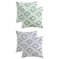 thumbnail image 1 of Unique Bargains 4 Pcs Soft Plush Throw Pillow Covers Green/Grey 20" x 20", 1 of 7
