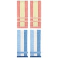 thumbnail image 1 of Unique Bargains 4 Pcs Soft Striped Hand Towels Blue/Pink 13" x 29"/15" x 35", 1 of 5