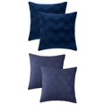 thumbnail image 1 of Unique Bargains 4 Pcs Soft Throw Pillow Covers for Living Room Dark Blue/Navy Blue, 1 of 6