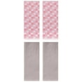 thumbnail image 1 of Unique Bargains 4 Pcs Soft Waffle Design Hand Towel Camel/Pink 13" x 30"/13" x 28", 1 of 5