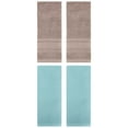 thumbnail image 1 of Unique Bargains 4 Pcs Soft Waffle Hand Towel Light Blue/Brown 13" x 30"/13" x 29", 1 of 5