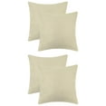 thumbnail image 1 of Unique Bargains 4 Pcs Solid Color Pillowcases Hidden Zipper Pillow Covers Beige 20" x 20", 1 of 6