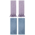 thumbnail image 1 of Unique Bargains 4 Pcs Solid Cotton Hand Towels Purple/Light Steel Blue 14" x 30"/13" x 30", 1 of 5