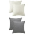 thumbnail image 1 of Unique Bargains 4 Pcs Solid Indoor Outdoor Throw Pillow Cover 18" x 18" Beige/Grey, 1 of 6
