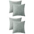 thumbnail image 1 of Unique Bargains 4 Pcs Solid Linen Pillow Covers Set Soft Decorative Throw Pillow Cover Dark Gray 16" x 16"/18" x 18", 1 of 6