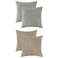 thumbnail image 1 of Unique Bargains 4 Pcs Solid Modern Throw Pillow Covers Brown/Grey, 1 of 6