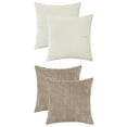 thumbnail image 1 of Unique Bargains 4 Pcs Solid Modern Throw Pillow Covers Brown/White, 1 of 6