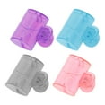 thumbnail image 1 of Unique Bargains 4 Pcs Square Toothbrush Covers for Travel Plastic Grey Blue Purple Pink, 1 of 5