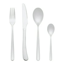 Unique Bargains 4 Pcs Stainless Steel Silverware Set with Serving Utensils Silver