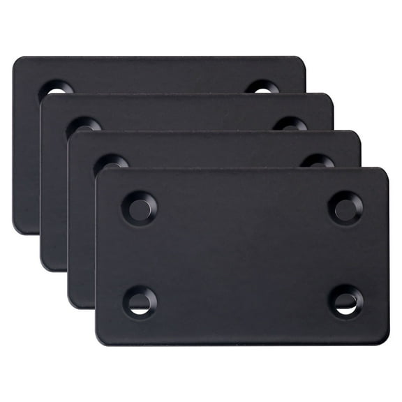 Unique Bargains 4 Pcs Straight Bracket 60x38mm Stainless Steel Fastener Brace Joining Hardware