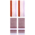 thumbnail image 1 of Unique Bargains 4 Pcs Stripe Hand Towel Purple Orange/Purple 14" x 30"/13" x 29", 1 of 5