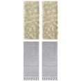 thumbnail image 1 of Unique Bargains 4 Pcs Striped Absorbent Soft Towels 14 x 30 Inch Grey/Khaki, 1 of 5