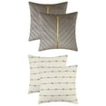 thumbnail image 1 of Unique Bargains 4 Pcs Striped Boho Cushion Pillow Covers Modern Square Brown/Grey, 1 of 6
