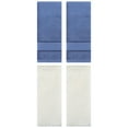 thumbnail image 1 of Unique Bargains 4 Pcs Striped Cotton Hand Towel Decor Light Blue/Beige 14" x 30"/13" x 29", 1 of 5