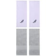 thumbnail image 1 of Unique Bargains 4 Pcs Striped Hand Towel Set Light Grey/Purple 14" x 30"/13" x 29", 1 of 5