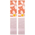 thumbnail image 1 of Unique Bargains 4 Pcs Striped Hand Towels Light Pink/Orange 14" x 30"/13" x 29", 1 of 5