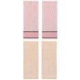 thumbnail image 1 of Unique Bargains 4 Pcs Striped Pattern Soft Hand Towels 13 x 29 Inch Pink/Brown, 1 of 4