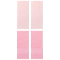 Unique Bargains 4 Pcs Striped Quick Drying Non-Linting Hand Towel Pink