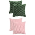 thumbnail image 1 of Unique Bargains 4 Pcs Throw Pillow Covers Cushion 16" x 16" Green/Pink, 1 of 6