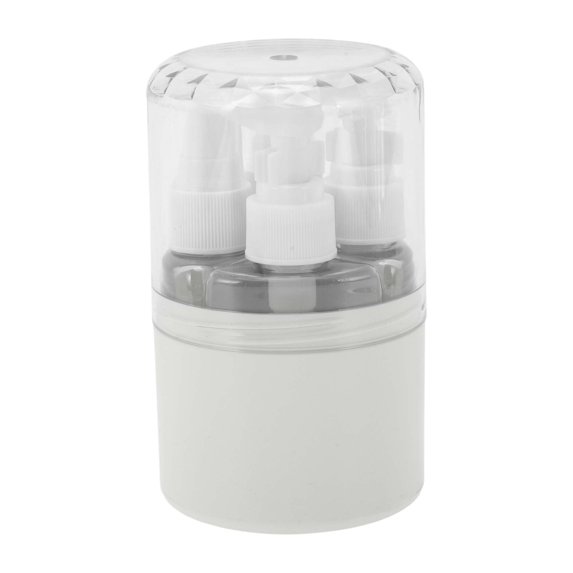 Unique Bargains 4 Pcs Travel Container Set Portable Travel Bottles Set Gray