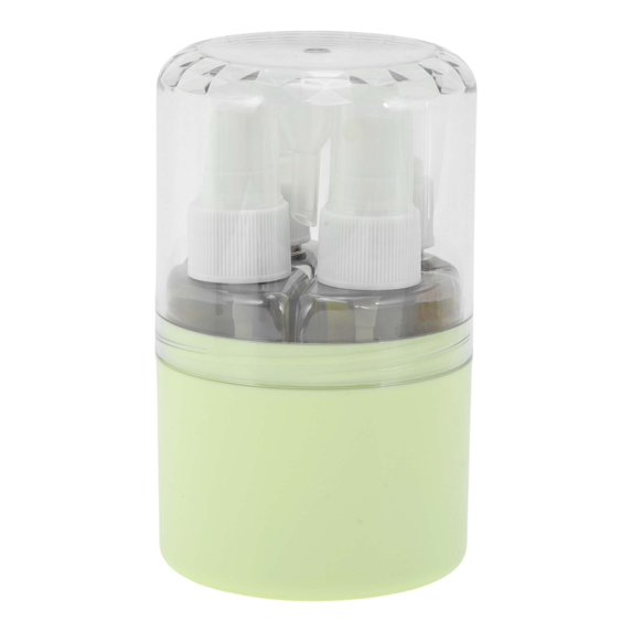 Unique Bargains 4 Pcs Travel Container Set Portable Travel Bottles Set Green
