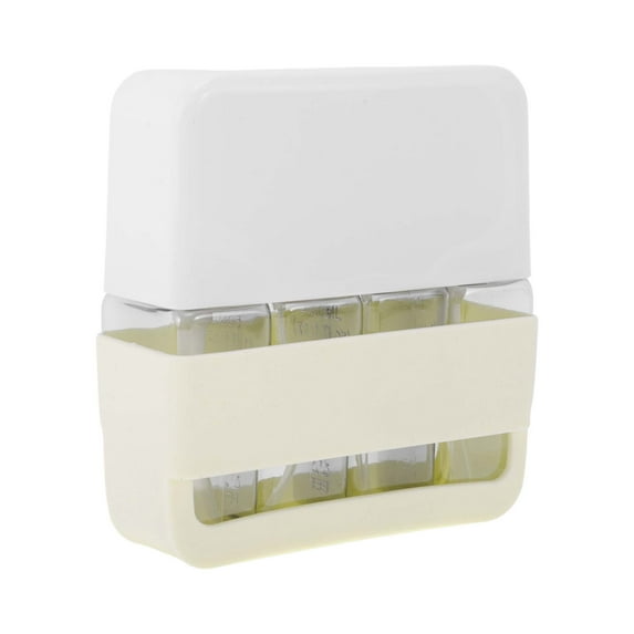 Unique Bargains 4 Pcs Travel Container Set Reusable Travel Bottles Set Beige