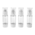 thumbnail image 1 of Unique Bargains 4 Pcs Travel Container Set Reusable Travel Bottles Set White Clear, 1 of 6