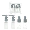 thumbnail image 1 of Unique Bargains 4 Pcs Travel Size Toiletries Bottles Containers Leakproof Squeezable Refillable Travel Bottles Set Black, 1 of 5