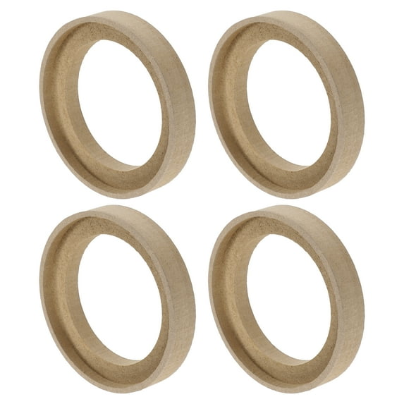 Unique Bargains 4 Pcs Universal 3 Inch Speaker Subwoofer Mounting Spacer Rings Solid Wood Beige