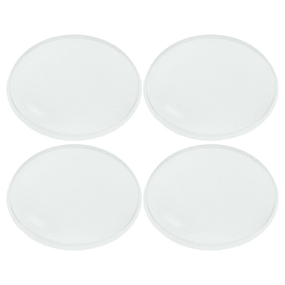 Unique Bargains 4 Pcs Universal 7 Inch Speaker Grills Mesh for Audio Subwoofer 183x193x11mm Grille without Frame White
