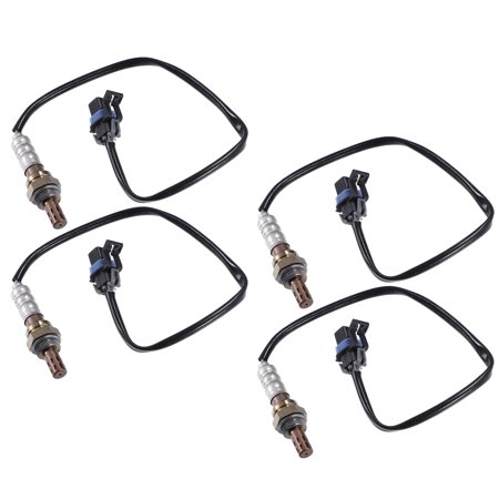 Unique Bargains 4 Pcs Upstream Downstream O2 Oxygen Sensor Fit for Cadillac CTS SRX STS No.SG277/SG1826 Silver Tone
