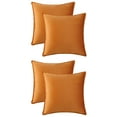 thumbnail image 1 of Unique Bargains 4 Pcs Velvet Solid Throw Pillow Covers Soft Cozy Pillowcases Home Decor Orange 16" x 16"/20" x 20", 1 of 6