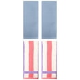 thumbnail image 1 of Unique Bargains 4 Pcs Waffle Hand Towels Steel Blue/Purple Pink 13" x 30"/13" x 29", 1 of 5