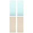 thumbnail image 1 of Unique Bargains 4 Pcs Waffle Soft Hand Towels Light Cyan/Brown 13" x 30"/13" x 29", 1 of 5