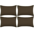 thumbnail image 1 of Unique Bargains 4-Piece Soft Microfiber Pillowcases Brown Travel(14"X20"), 1 of 8