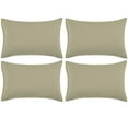 thumbnail image 1 of Unique Bargains 4-Piece Soft Microfiber Pillowcases Khaki King(20"x36"), 1 of 8