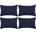 thumbnail image 1 of Unique Bargains 4-Piece Soft Microfiber Pillowcases Navy Blue Travel(14"x20"), 1 of 8